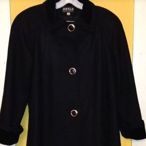Jofeld Black  Dress Swing Coat-M